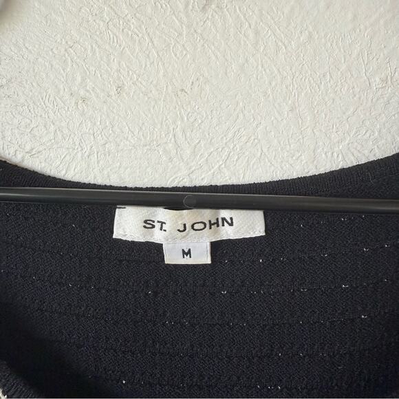 Vintage St. John Striped Crop Tank Top Sz M - Picture 3 of 5